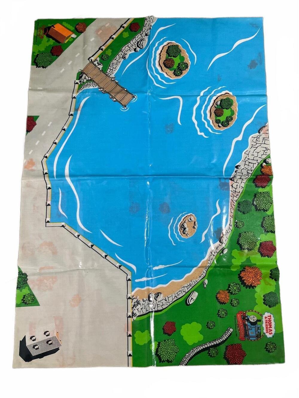 Vintage 2001  Play Mat Thomas & Friends Wooden Railway by Learning Curve 39”x27”